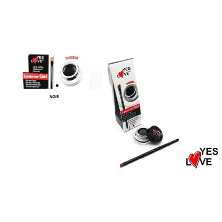 Yes love gels sourcils noir avec pinceau