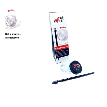Yes love gels sourcils transparent foncé avec pinceau
